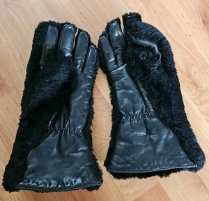 1950s/60s Vintage Leather Gauntlet Gloves Bourne Dowson Size 6-7.5 Black SAS VGC - Picture 1 of 8