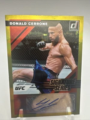 Donald Cerrone 2022 Donruss Signature Series Gold Auto 5/10 UFC- 2017 - Image 1 of 2