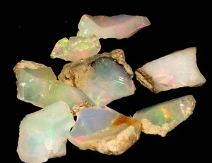 7.30 cts NaturalEthiopian Fire Opal Rough Slice Specimen *orst11 - Picture 1 of 5