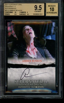 2014 Supernatural S1-3 Autograph Amber Benson Lenore Auto BGS 9.5/10 Gem Mint - Image 1 of 2