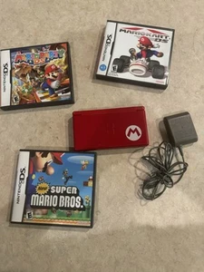 Rare Nintendo DS Lite Mario Red Limited Edition North America Tested - Picture 1 of 22