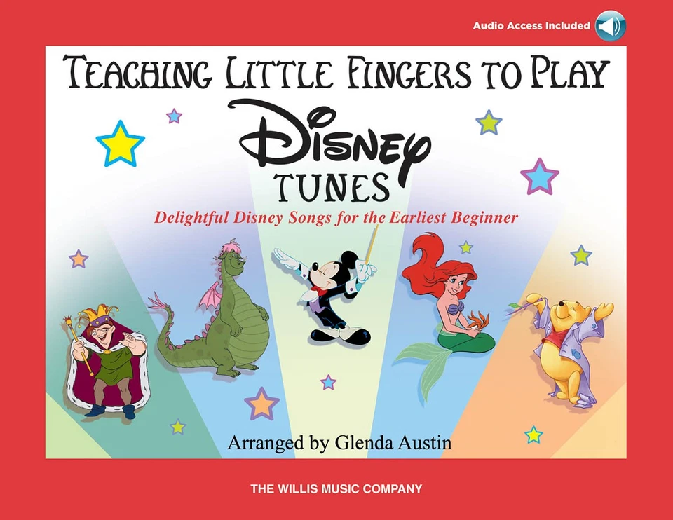 Teaching Little Fingers Disney Children Piano 10 Song Beginner Book Online Audio - Image 1 of 1