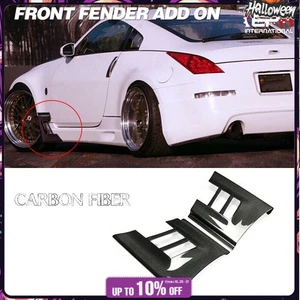 For Nissan 350Z Carbon Fiber Front Fender Add On Pair Tuning Body Kit - Picture 1 of 7