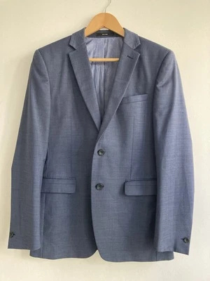 Pierre Cardin Men's Blazer Size 38 Medium Slim Fit Blue Stretch Wool Work Formal - Image 1 of 4