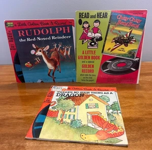 Vintage Little Golden Book & Record Sets Lot Rudolph Chitty Chitty Bang Bang - Imagen 1 de 8