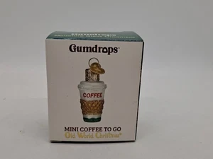 Alte Welt Weihnachten Kaugummistropfen Mini Coffee to Go Glas mundgeblasen Ornament für Chris... - Bild 1 von 8