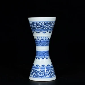 Rare Collectable Beautiful Chinese Blue&white Porcelain Flowers Vase - Picture 1 of 9