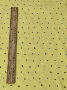 Unbranded Cotton Fabric 1.5 yards 44" Wide Yellow Pastel Hearts Lil Ones Dena - Picture 1 of 4
