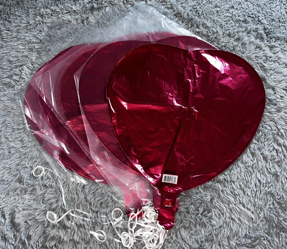 ENORMES 30 piezas Globos de Lámina Grandes Corazón Rosa Oscuro Aniversario, Compromiso, Amor Foto 1 de 4