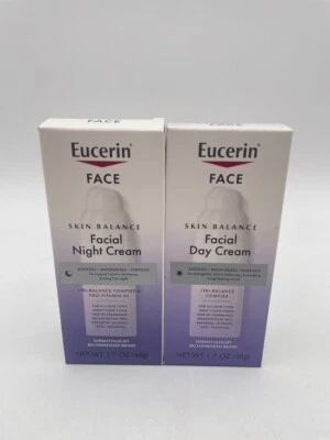 Par de Creme Facial Dia e Noite Eucerin Skin Balance 1,7 oz - Imagem 1 de 4