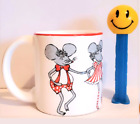 Vintage Tańcząca myszka Kubek myszy, Kubek dla dziecka Ceramiczny Waestersbach Niemcy Zachodnie
