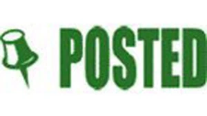 POSTED With Thumbtack Self-Inking Stamp -Green - Cosco P20 - Picture 1 of 5