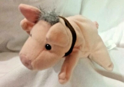 Vtg Babe The Gallant Pig Babe and Friends Plush Toy 7" Bean Bag Pink Plushie - Image 1 of 4