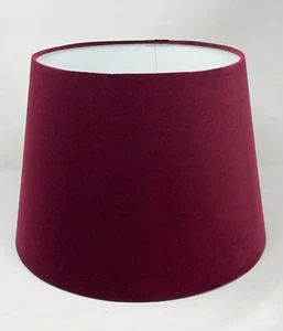 Lampshade Burgundy Velvet Tapered Empire Light Shade  - Picture 1 of 8