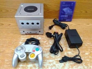 Nintendo GameCube Silver Console System Game Boy Player Enjoy Plus Pack - Picture 1 of 6
