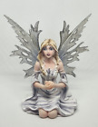 4.5" Pacific Giftware FAIRY kneeling holding orb winter plastic resin figurine