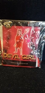 Girls Devil Costume 4-6 Yrs Red Fancy Dress - Picture 1 of 1