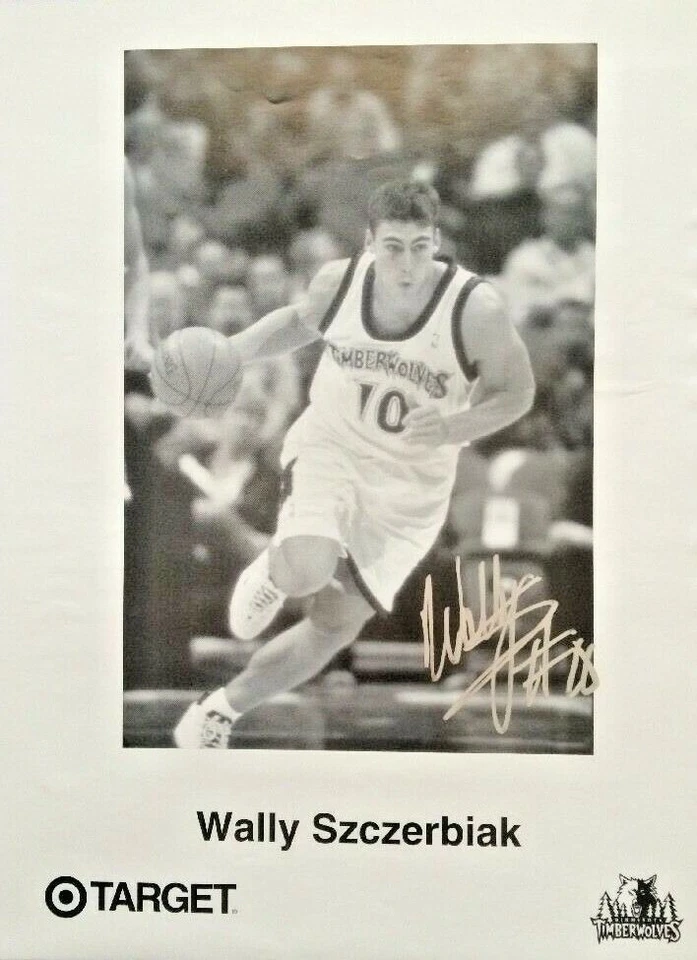 Wally Szczerbiak Minnesota Timberwolve Basketball Rookie Autographed 8x10 Photo  - Image 1 of 1