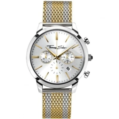 Thomas Sabo Men's Rebel Spirit Two-Tone Stainless Steel Watch WA0286-282-201 - Image 1 of 3