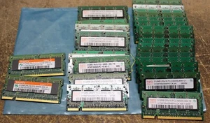 LOT OF 31 HYNIX ASSORTED 512MB DDR2 (TESTED) LAPTOP MEMORY MODULES - Picture 1 of 4