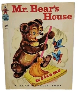 Mr Bear's House Elf Book 1953 Vintage Children's Animal Picture Storybook - Imagen 1 de 13