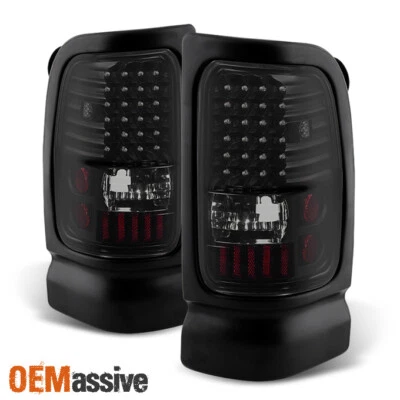 Fit BLACK SMOKED 94-01 Dodge Ram Pickup LED Tail Brake Lights Lamps Left + Right - Image 1 of 4