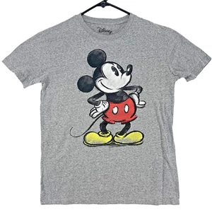 Mickey Mouse Men's Medium (38/40) Sketched Art T-Shirt Classic Gray Walt Disney - Picture 1 of 8