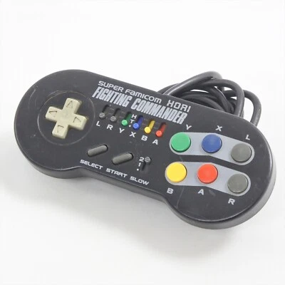 HORI FIGHTING COMMANDER Black Controller HSJ-14 Super Famicom 1706 - Image 1 of 4