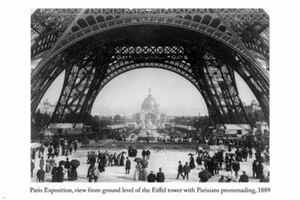 1889 PARIS EXPOSITION ground level of EIFFEL TOWER photo poster 20x30 - Picture 1 of 1