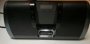 Memorex MI3020 iPod/iPhone Speaker with Clock - Black - Picture 1 of 2