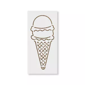 Ice Cream Stencil - Durable & Reusable Mylar Stencils - Picture 1 of 5