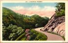 Asheville Postcard Company "A Mountain Roadway" Vintage Linen Postcard B12