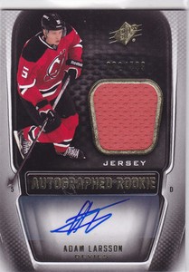 2011 11-12 SPx #190 Adam Larsson JSY AU RC jersey autograph rookie 82/799