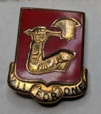 US Army 40th Field Artillery Regiment All For One Coat of Arms Pin Militaria