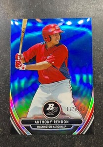2013 Bowman Platinum Chrome Prospects Blue Refractors Anthony Rendon #25 117/199