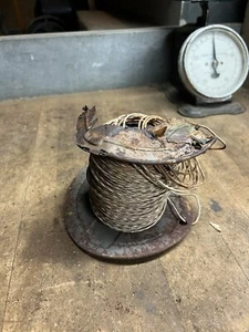 New Western Electric Telephone Tinned Copper Brown Cloth Wire Cable Cord 1.75 Lb - Picture 1 of 15