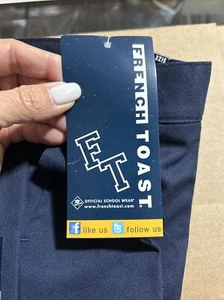 French Toast Official School Wear Lot 2 Pants And 1 Top Navy LS Size 4 New Tags - Picture 1 of 12