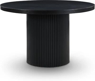 Mesa de comedor moderna Mid-Century colección Belinda 728Black-T, base de madera maciza, Foto 1 de 4