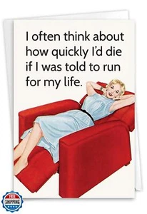 NobleWorks, Funny Birthday Greeting Card with 5 x 7 Inch Envelope (1 Card) Bd - Picture 1 of 5
