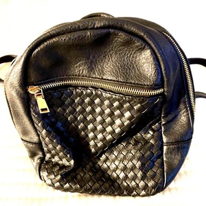 Damen Vegan Leder Mini Rucksack Schwarz Handtasche Emperia Los Angeles New York - Bild 1 von 6