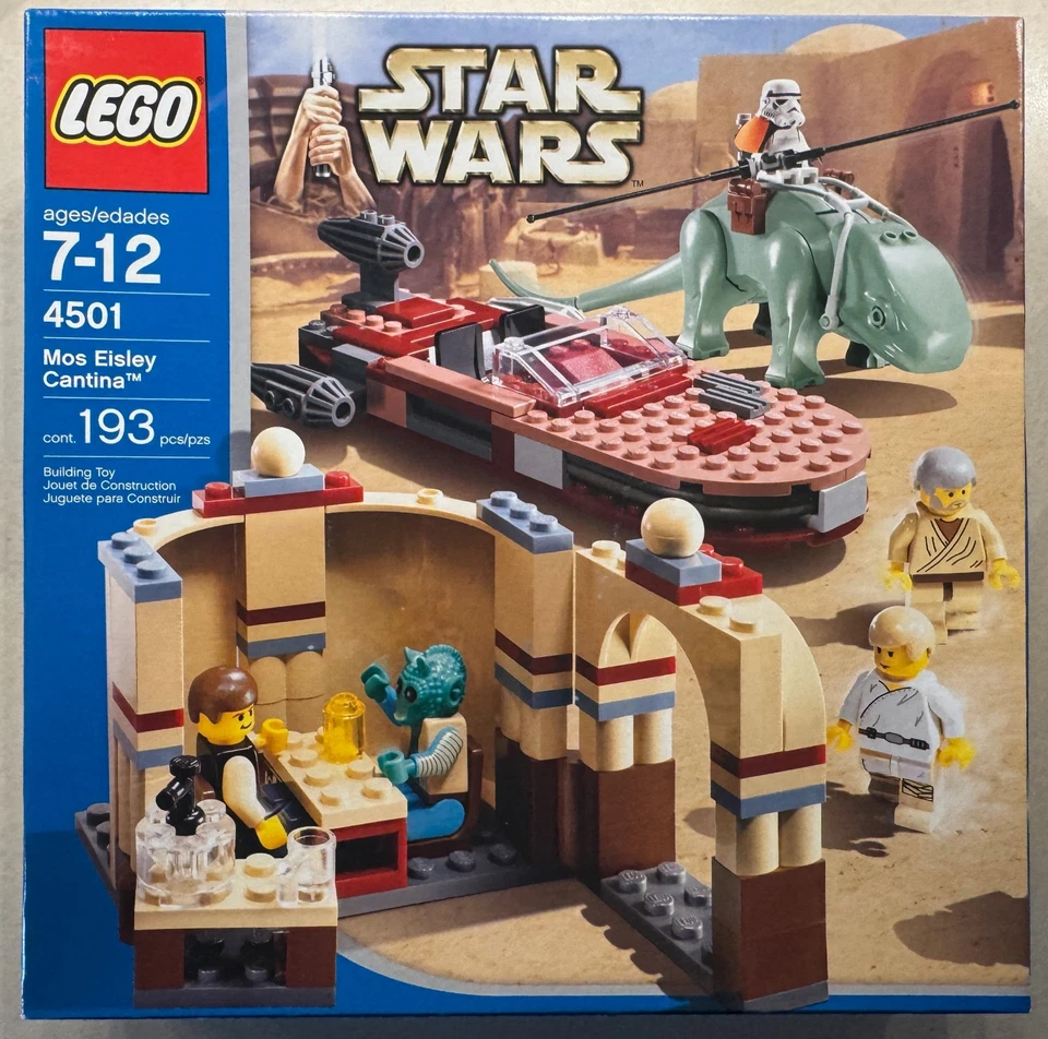 Lego # 4501 Mos Eisley Cantina (2004) (193 peças) 5x Figos +Dewback (caixa lacrada quase perfeita) - Imagem 1 de 4