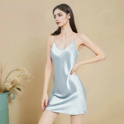 Women 100% Silk Camisoles Short Full Slips Dress Chemise Nightgown Lingerie 16MM - Image 1 of 4