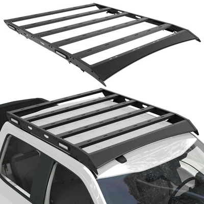 Roof Rack Luggage Carrier W/ Side Lights For 2009-2014 Ford F150 Super Crew Cab - Image 1 of 4