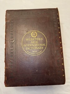 Antique Websters New Int Dictionary India Paper Edition 1913 w Reference History - Picture 1 of 6