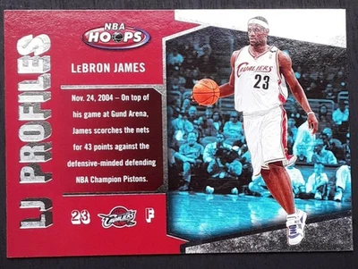 2005-06 Hoops LJ Profiles LeBron James Cleveland Cavaliers Card #LBJ-25 - Image 1 of 2