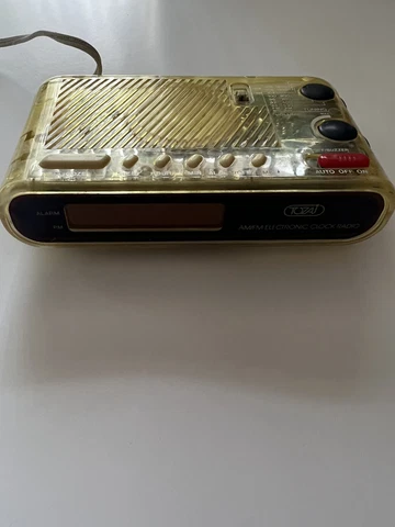 Tozai AM/FM Digital Alarm Clock Radio See Thru Clear Vintage 1998 Cover