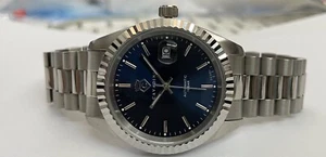 Cavadini Herrenuhr Automatik CV-335 Leonardo Miyota 8215 Edelstahl stahl-blau - Picture 1 of 4