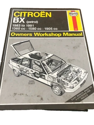 HAYNES CITROEN BX (petrol) 1983 to 1991 OWNERS WORKSHOP MANUAL - Image 1 of 4
