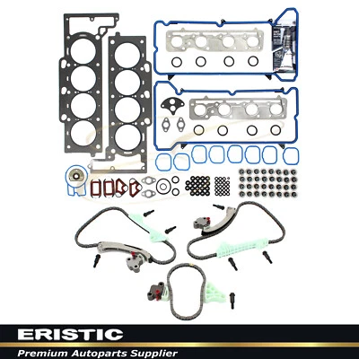 Compatível com 00-01 Cadillac Deville ElDorado Sevilha 4,6L conjunto de junta de cabeça corrente de temporização - Imagem 1 de 4