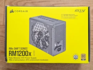 Corsair RM1200x Shift / 1200 Watt / ATX3.1 / 80+ Gold / PCIe 5.1 / vollmodular - Photo 1/2